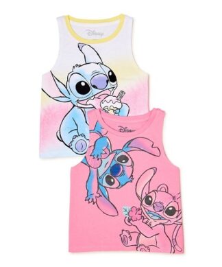 Disney Lilo & Stitch Girls Sleeveless Tank Top - 2 Packs