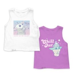 Star Wars Baby Yoda Girls Graphic Sleeveless Tank Top - 2 Packs