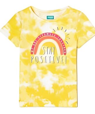 365 Kids Girls Cool Tie Dye T-shirt Top - Yellow