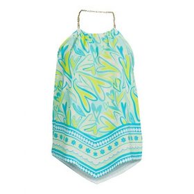 NOBO Juniors- Teen Chain Halter Neck Top - Aqua