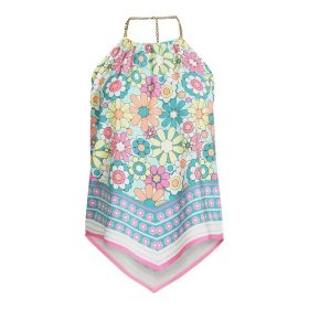 NOBO Juniors- Teen Chain Halter Neck Top - Floral