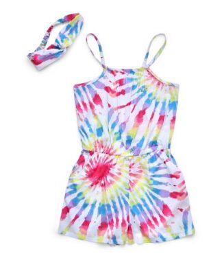 Justice Girls Romper With Headband - Jumpersuit