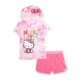 Hello Kitty Girls Hoodie T-Shirt & Shorts Outfit