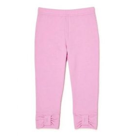365 Kids Girls Bow Plain Leggings - Light Purple