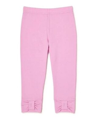 365 Kids Girls Bow Plain Leggings - Light Purple