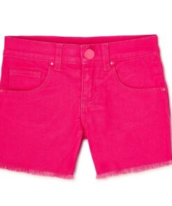 365 Kids Girls Twill Frayed Hem Shorts - Pink