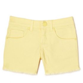 365 Kids Girls Twill Frayed Hem Shorts - Yellow