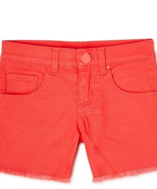 365 Kids Girls Twill Frayed Hem Shorts - Orange