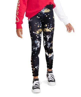 Justice Girls Full Length Leggings - Gold Splash