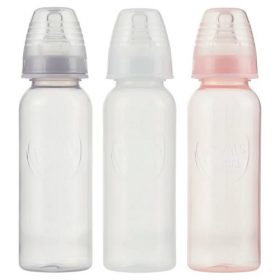 Parent's Choice Standard Neck Slow Flow Baby Feeding Bottles, 0+ Months, 9 Fl Oz, 3 Count - BPA Free