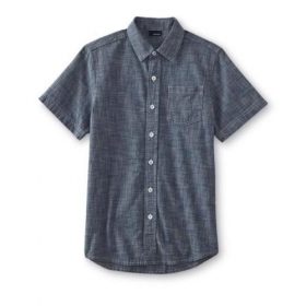 Basic Edition Boys Chambray Button-up Woven Shirt