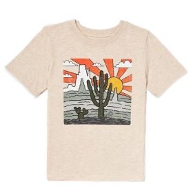 365 Kids Boys Short Sleeve Graphic T-Shirt - Oatmeal Heather