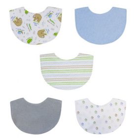 Parent's Choice Baby Boys Newborn Bib, 5 pks