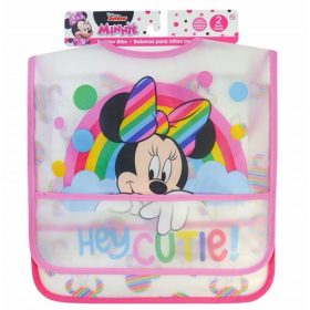 Disney Minnie Mouse Peva Feeding Baby Toddler Boys Bibs - 2 Pk