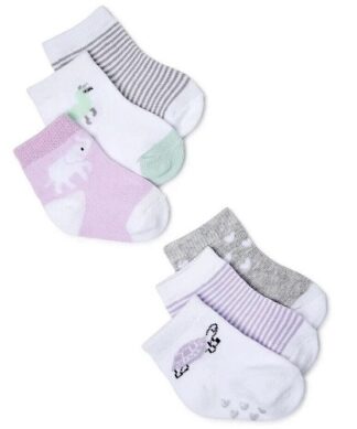 Carter's Child of Mine Unisex Baby Fashion Socks - 6 Pack.