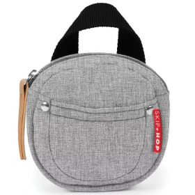 Skip Hop Grab & Go Pacifier/Soother Storage Pocket Case - Grey Heather