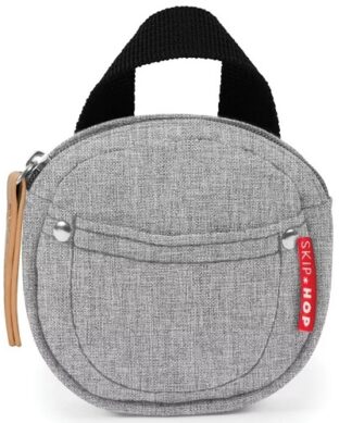 Skip Hop Grab & Go Pacifier/Soother Storage Pocket Case - Grey Heather
