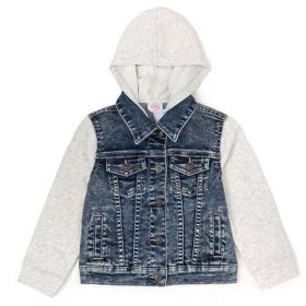Wonder Nation Toddler Boys & Girls Denim Jeans Jacket Hoodie