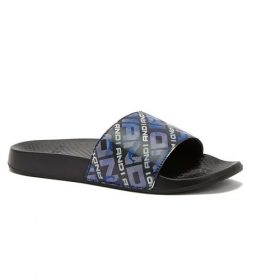 And1 Men's Crossover Lenticular Sport Slide Sandal - Blue Black