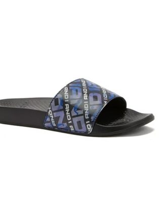 And1 Men's Crossover Lenticular Sport Slide Sandal - Blue Black