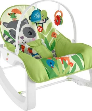 Fisher Price ® Infant to Toddler Baby Bouncer Rocker - Green Fox