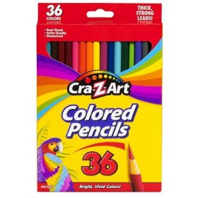 Cra-Z-Art Wooden Coloured Pencil Crayon - 36 Count