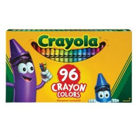 Crayola Crayon Set, 96 pcs of Colouring Sets - 96 Colours Sharpener Included