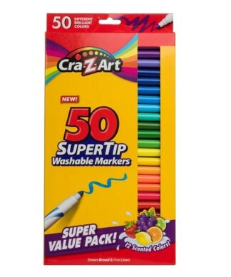 Cra-Z-art Super Tip Washable Markers, 50 Assorted Colours