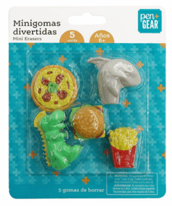 Pen + Gear Mini Erasers Reward, Pastel Colors, 5 Count Dino