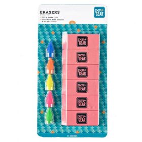 Pen + Gear Erasers and Toppers Set -11 Pcs