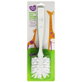 Parent's Choice  Baby Feeding Bottle and Nipple Brush 2- in -1  White