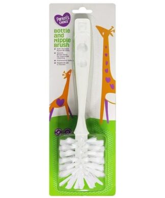 Parent's Choice  Baby Feeding Bottle and Nipple Brush 2- in -1  White