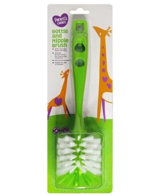 Parent's Choice Baby Feeding Bottle and Nipple Brush 2- in -1 Green