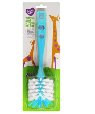 Parent's Choice Baby Feeding Bottle and Nipple Brush 2- in -1 Blue