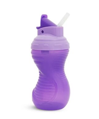 Munchkin Mighty Grip Flip Straw Sippy Cup 10oz - Purple