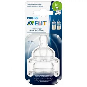 Philips Avent Anti Colic Baby Bottle Slow Flow Nipple 2pk 1m+
