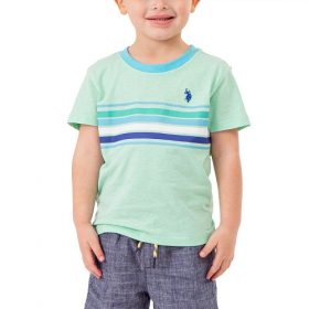 U.S Polo Assn. Toddler Boys Stripe T-shirt - Mint