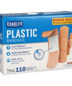 Coralite Assorted Size Plastic Bandages 110 Pieces