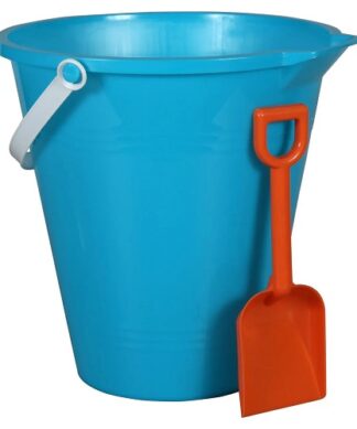 Kids Plastic Pail & Shovel For Pool and Beach Time - Blue
