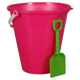 Kids Plastic Pail & Shovel For Pool and Beach Time - Pink