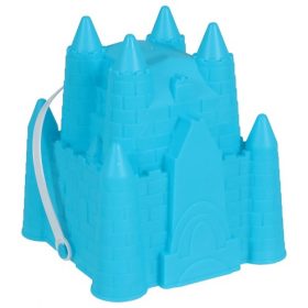 Kids Plastic Sand Castle Shaped Beach Pails With Handles - Blue