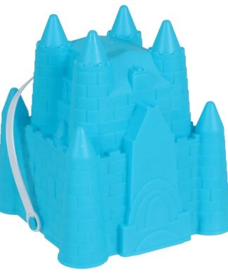 Kids Plastic Sand Castle Shaped Beach Pails With Handles - Blue