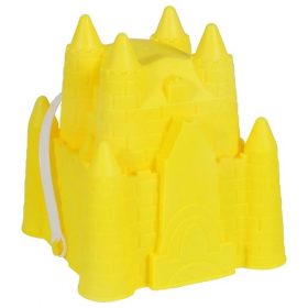 Kids Plastic Sand Castle Shaped Beach Pails With Handles - Yellow