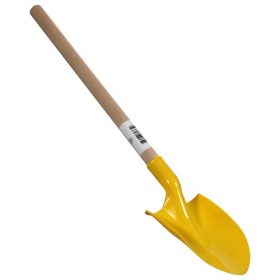 Kids Coloured Shovels With Wooden Handles For Bach Sand - Yellow