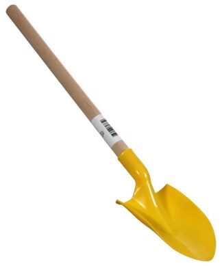 Kids Coloured Shovels With Wooden Handles For Bach Sand - Yellow