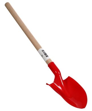 Kids Coloured Shovels With Wooden Handles For Bach Sand - Red
