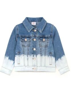 Wonder Nation Baby Toddler Girls Denim Jeans Jacket - Tie Dye