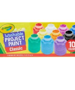 Crayola Washable Kids Paint Set - 10 Paint Bottles Assorted Colours