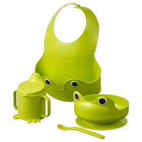 Ikea Mata 4 Piece Baby Feeding Set - Green