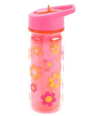 Your Zone 14oz Tritan Double Wall Kids Water Bottle BPA Free - Pink Petals